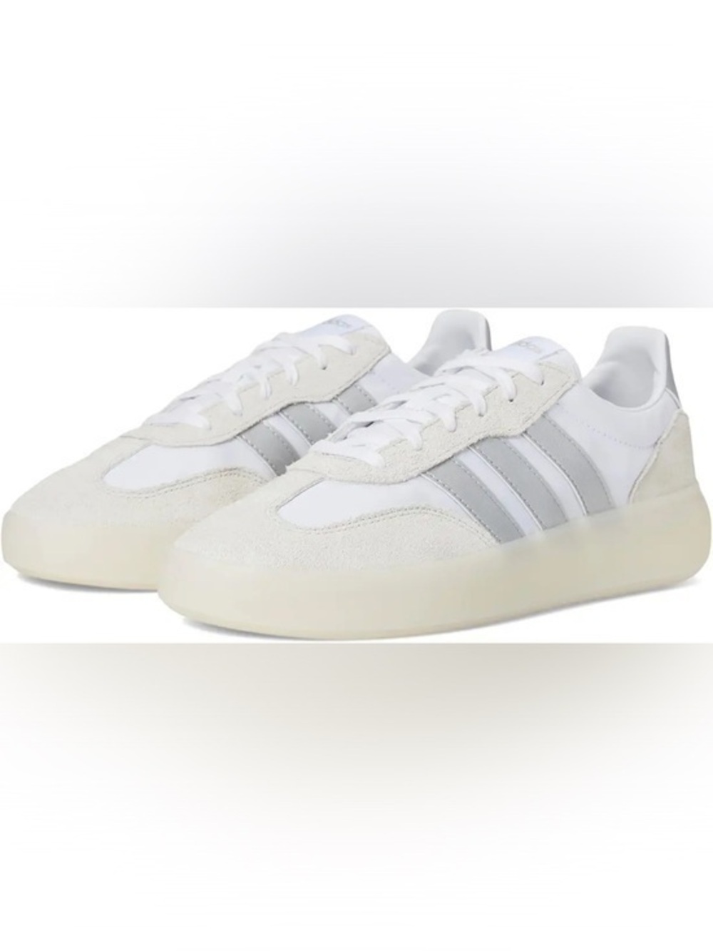 Adidas Barreda Decode sneakers White with suede and silver stripe size 7